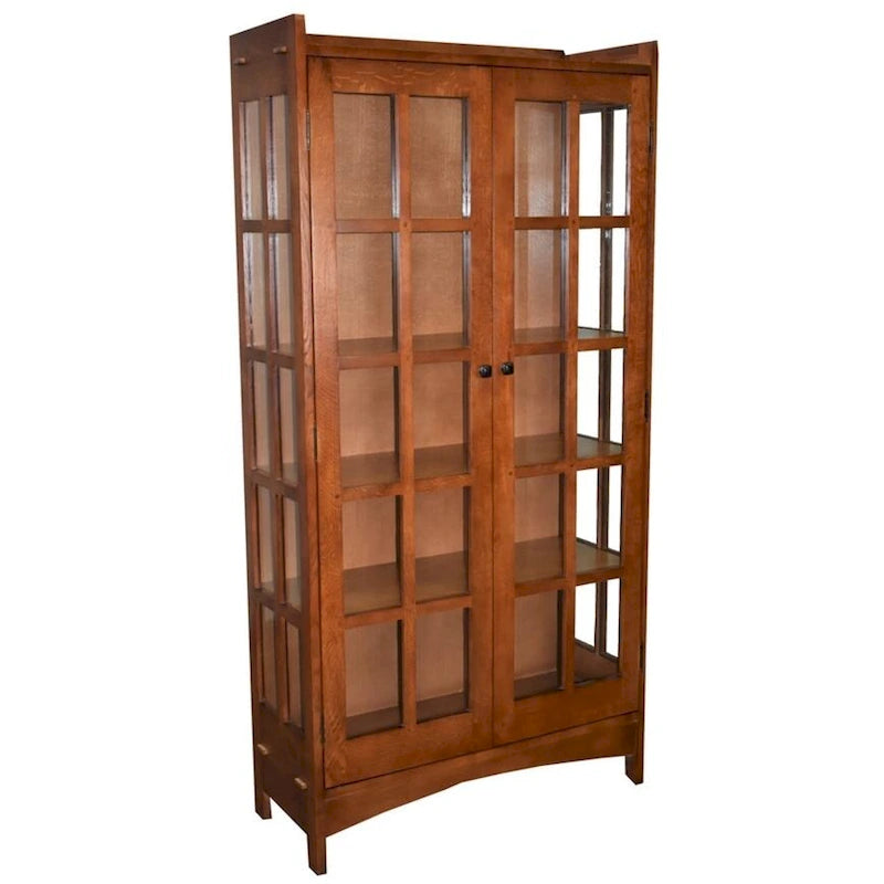Vitrine en chêne avec portes vitrées