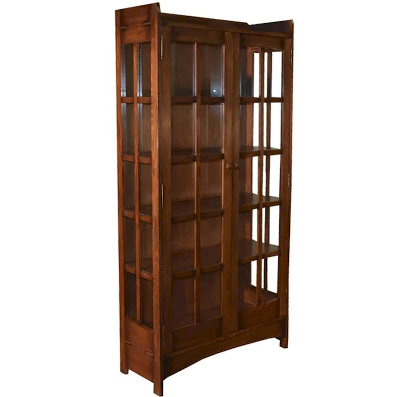 Vitrine en chêne avec portes vitrées