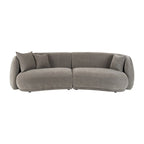 Canapé d'angle rectangulaire moderne 4 places Sagebrook Home, neutre - 117 x 49 x 31