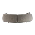 Canapé d'angle rectangulaire moderne 4 places Sagebrook Home, neutre - 117 x 49 x 31