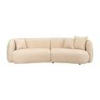 Canapé d'angle rectangulaire moderne 4 places Sagebrook Home, neutre - 117 x 49 x 31