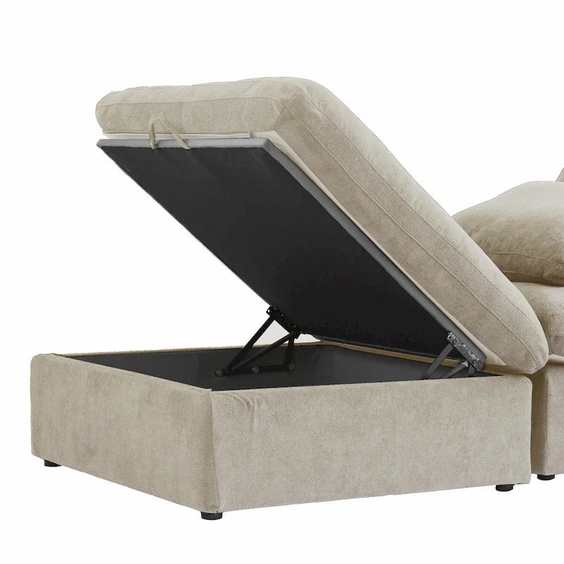 Lit plateforme rembourré avec tête de lit capitonnée à oreilles – Pièce maîtresse de chambre moderne
