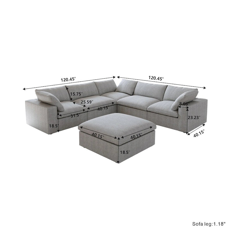 Lit plateforme rembourré avec tête de lit capitonnée à oreilles – Pièce maîtresse de chambre moderne