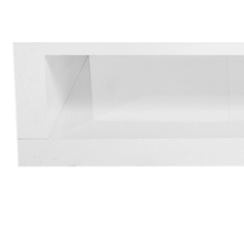 Lot de 2 tables basses Jack, 2 niveaux, verre trempé, laque blanche