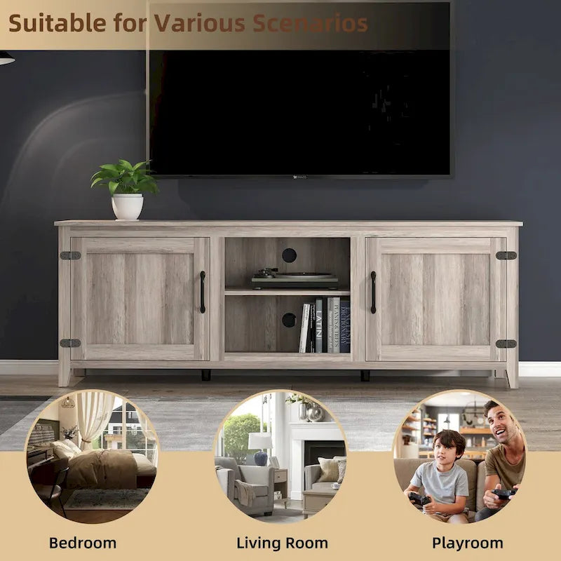 Meuble TV avec rangement et deux portes