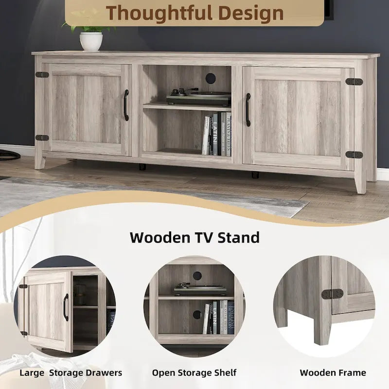 Meuble TV avec rangement et deux portes