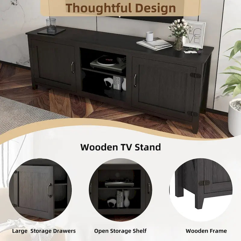 Meuble TV avec rangement et deux portes