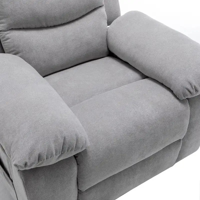 Fauteuil inclinable électrique gris clair avec massage et chaleur