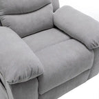 Fauteuil inclinable électrique gris clair avec massage et chaleur
