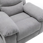 Fauteuil inclinable électrique gris clair avec massage et chaleur