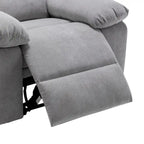 Fauteuil inclinable électrique gris clair avec massage et chaleur