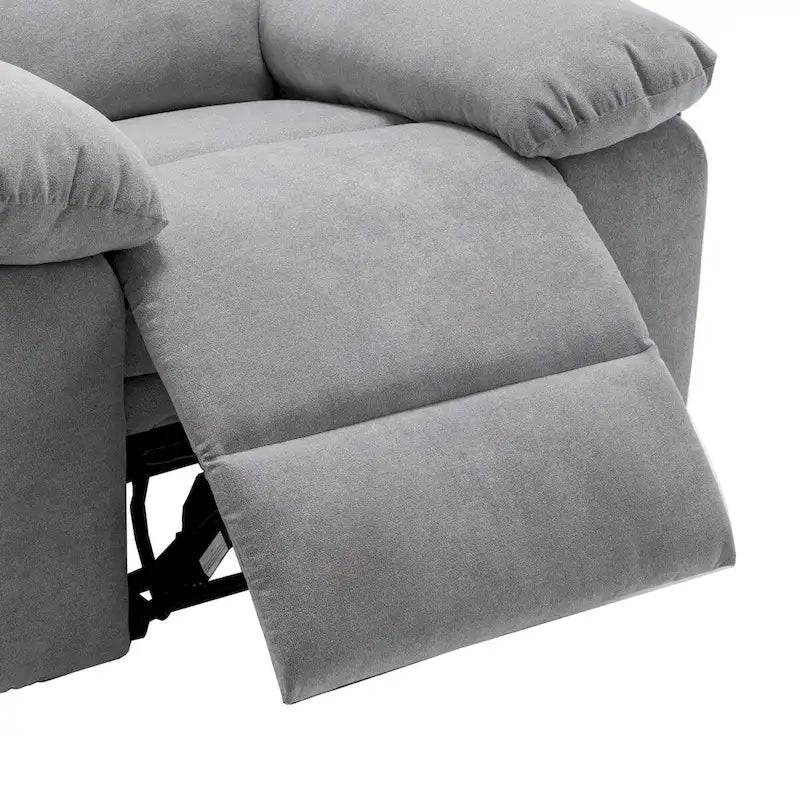 Fauteuil inclinable électrique gris clair avec massage et chaleur