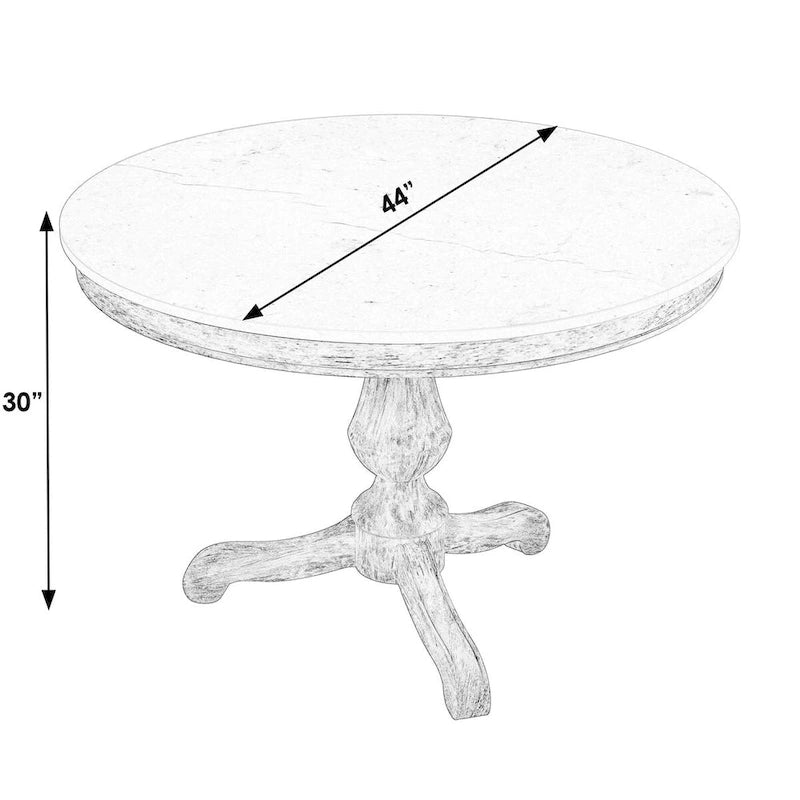 Table à manger ronde sur pied en marbre Danielle 44