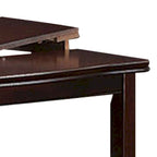 Table haute de salle à manger rouge de 52 pouces avec 2 rallonges papillon, bois marron