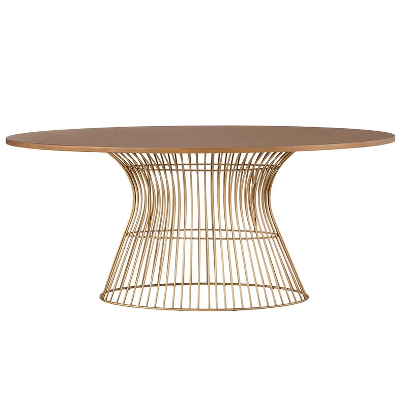 Table à manger ovale INK+IVY Mercer Bronze – Pièce maîtresse de salle à manger moderne industrielle