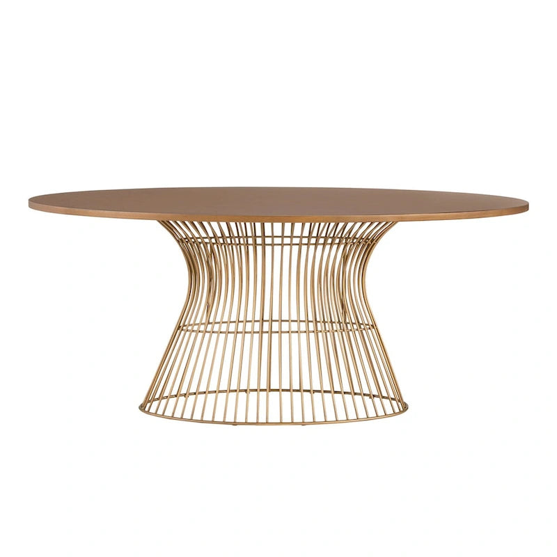Table à manger ovale INK+IVY Mercer Bronze – Pièce maîtresse de salle à manger moderne industrielle