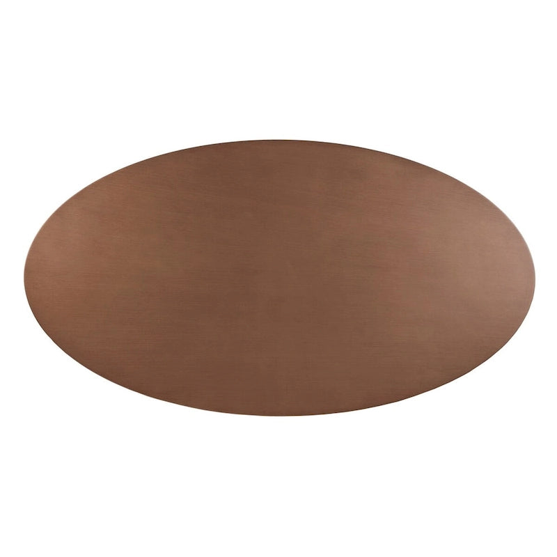 Table à manger ovale INK+IVY Mercer Bronze – Pièce maîtresse de salle à manger moderne industrielle