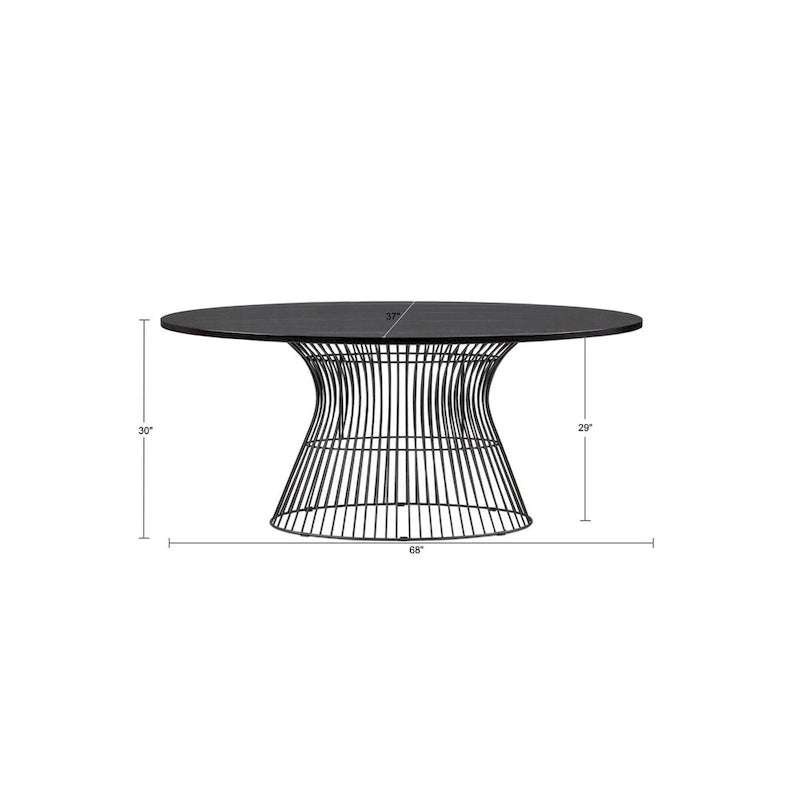 Table à manger ovale INK+IVY Mercer Bronze – Pièce maîtresse de salle à manger moderne industrielle