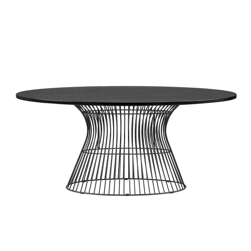 Table à manger ovale INK+IVY Mercer Bronze – Pièce maîtresse de salle à manger moderne industrielle