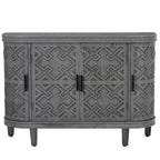 Meuble de rangement avec portes à motif ondulé