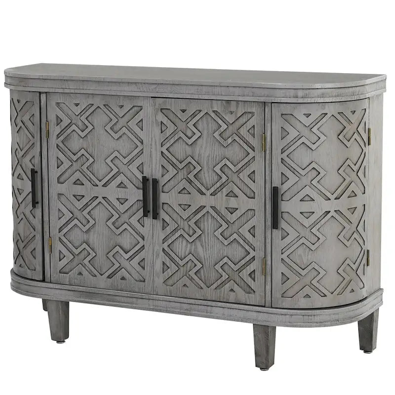 Meuble de rangement avec portes à motif ondulé