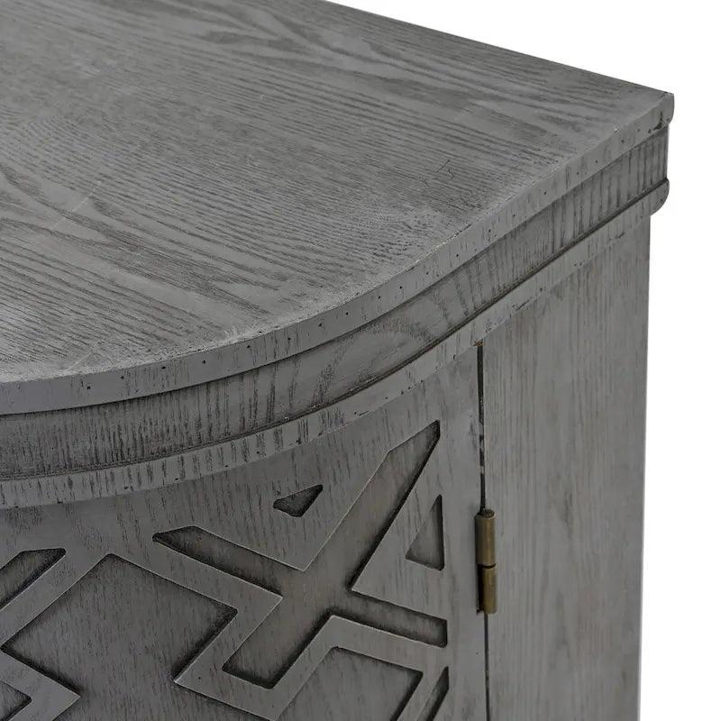 Meuble de rangement avec portes à motif ondulé