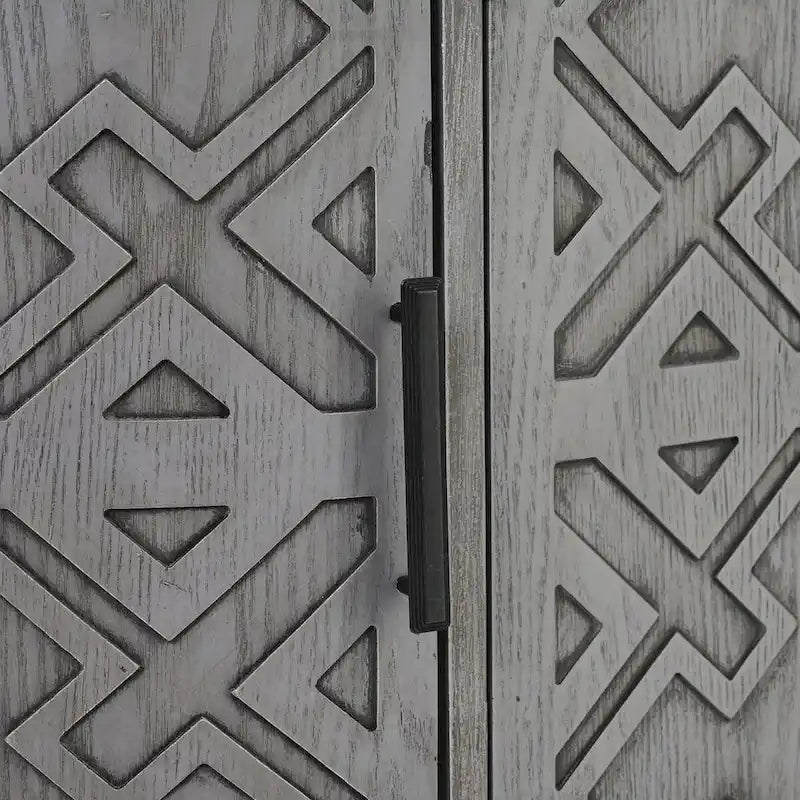 Meuble de rangement avec portes à motif ondulé