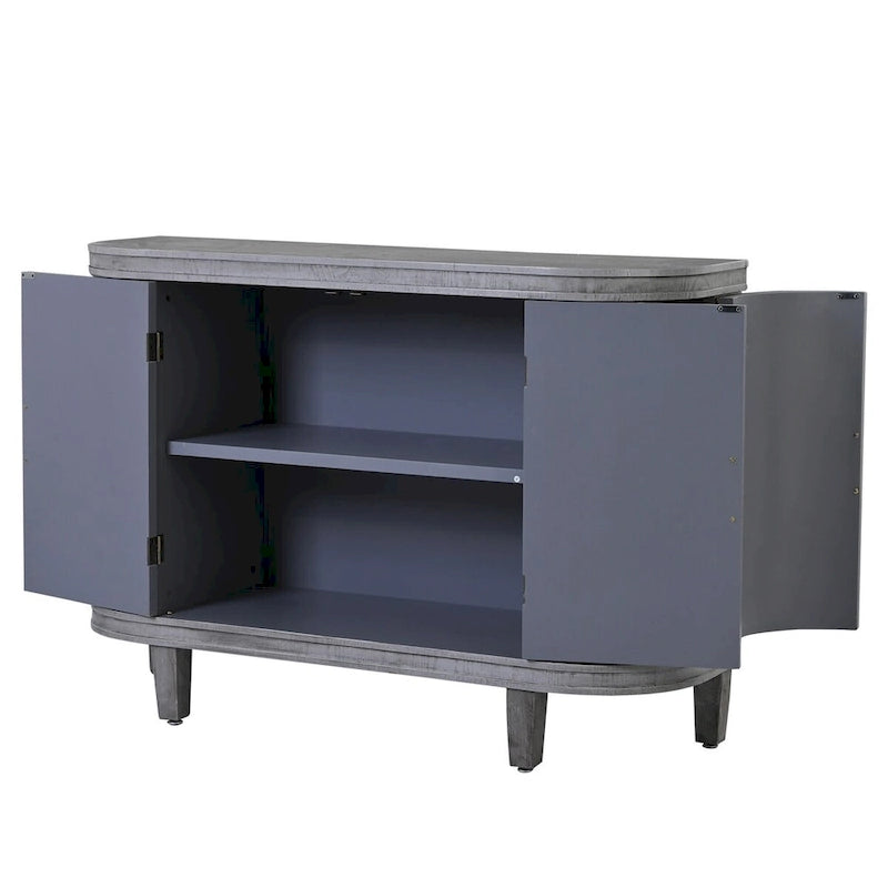 Meuble de rangement avec portes à motif ondulé