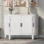 Meuble de rangement avec portes à motif ondulé
