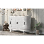 Meuble de rangement avec portes à motif ondulé