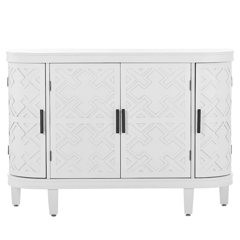 Meuble de rangement avec portes à motif ondulé