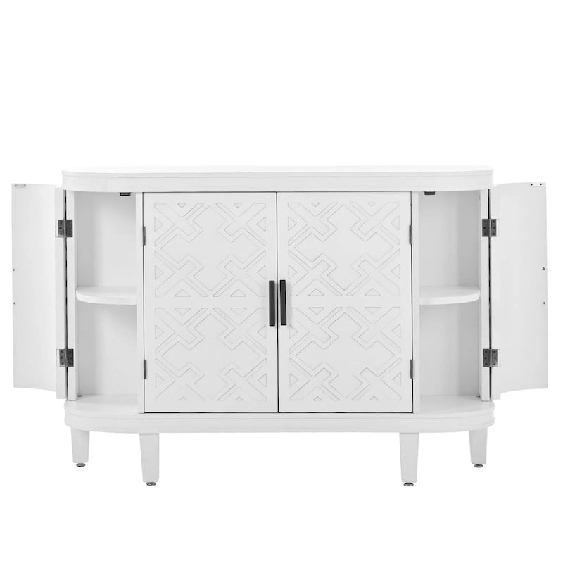Meuble de rangement avec portes à motif ondulé