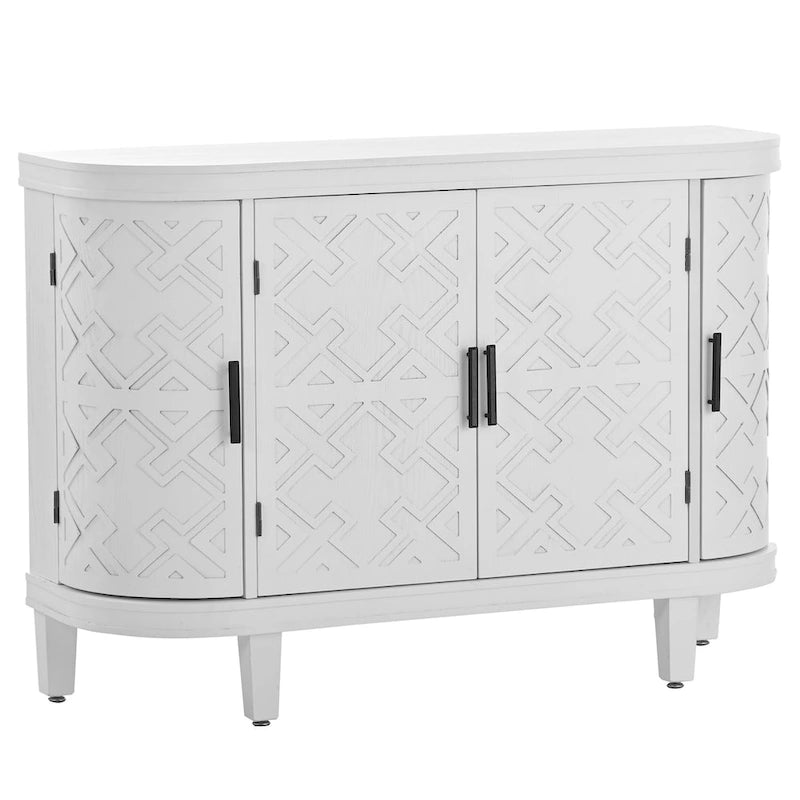 Meuble de rangement avec portes à motif ondulé