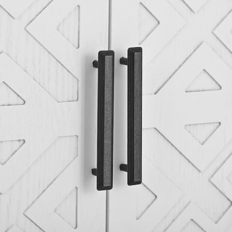 Meuble de rangement avec portes à motif ondulé