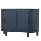 Meuble de rangement avec portes à motif ondulé