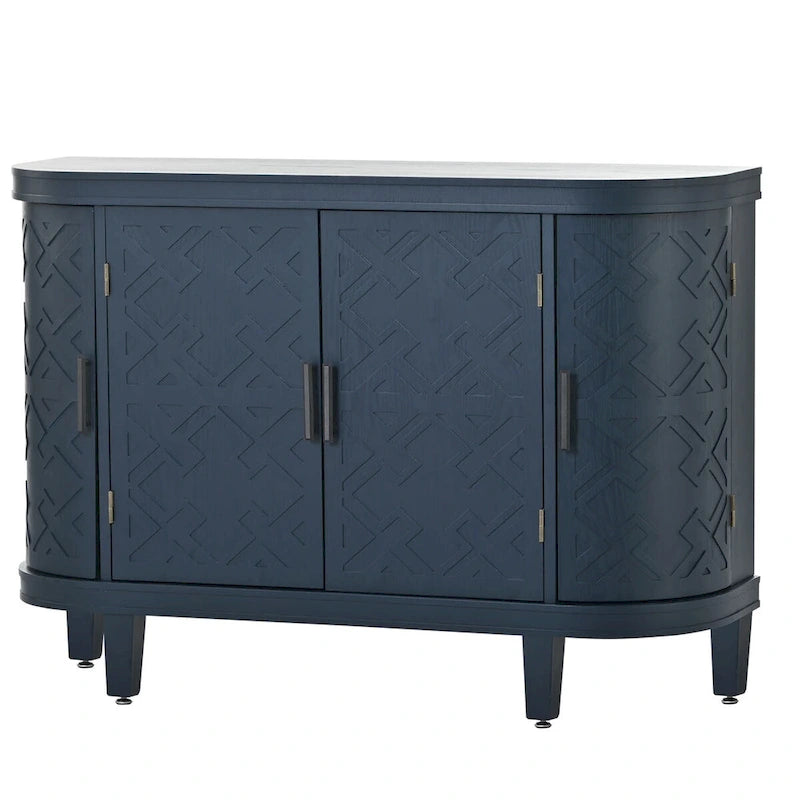 Meuble de rangement avec portes à motif ondulé