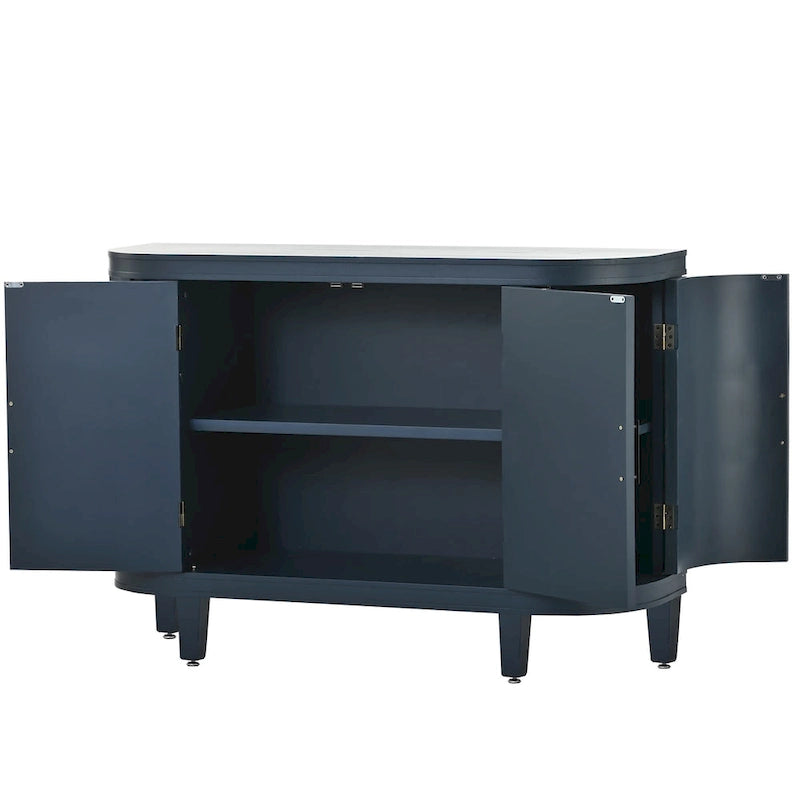Meuble de rangement avec portes à motif ondulé
