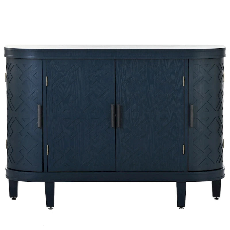 Meuble de rangement avec portes à motif ondulé