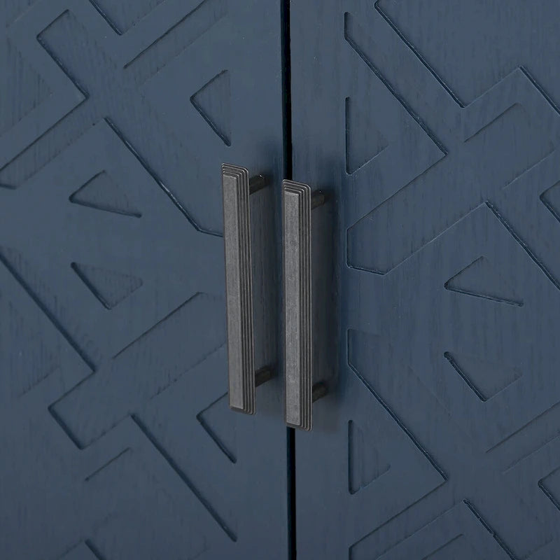 Meuble de rangement avec portes à motif ondulé