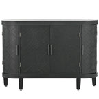 Meuble de rangement avec portes à motif ondulé