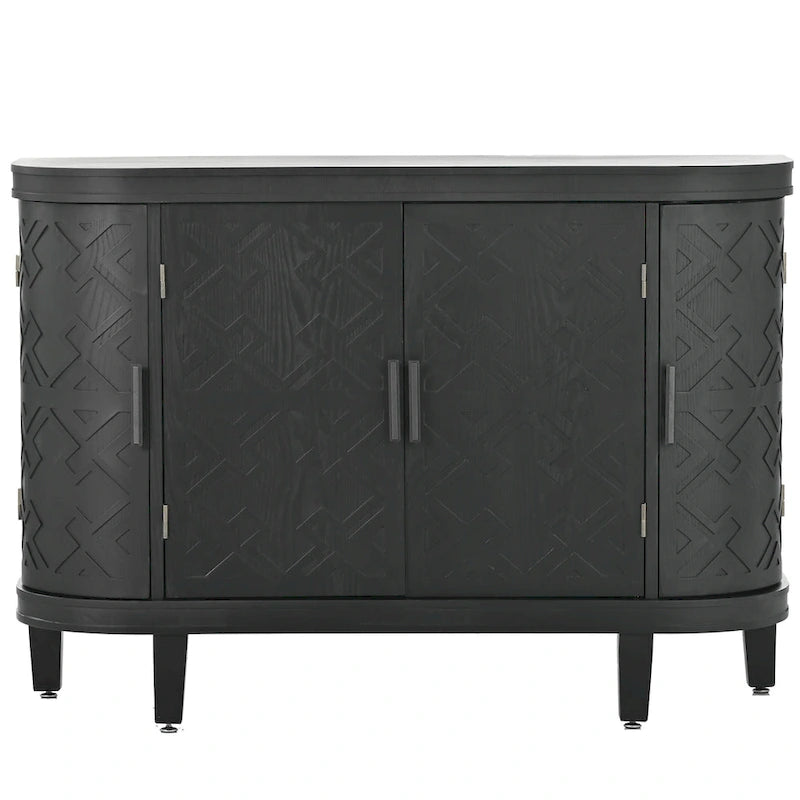 Meuble de rangement avec portes à motif ondulé