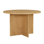 Ensemble de salle à manger rond 5 pièces moderne avec table de cuisine sur pied et 4 chaises de salle à manger rembourrées
