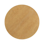 Ensemble de salle à manger rond 5 pièces moderne avec table de cuisine sur pied et 4 chaises de salle à manger rembourrées