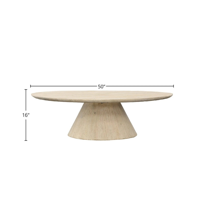 Table basse Roy, blanc cassé