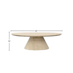 Table basse Roy, blanc cassé
