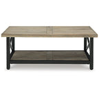 Table basse Signature Design by Ashley Bristenfort – Marron/Noir, 117 cm (L) x 66 cm (P) x 46 cm (H)