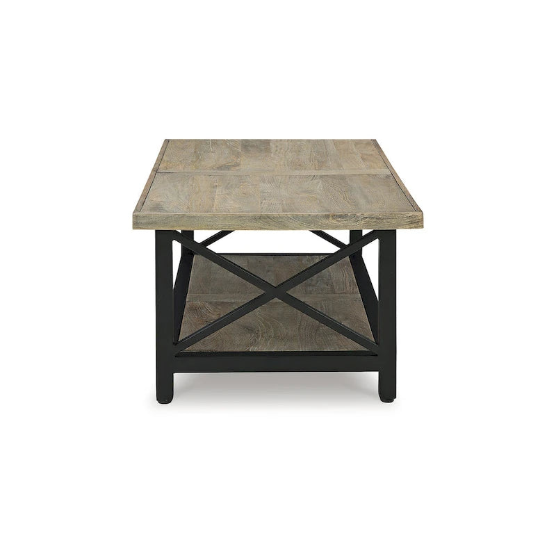 Table basse Signature Design by Ashley Bristenfort – Marron/Noir, 117 cm (L) x 66 cm (P) x 46 cm (H)