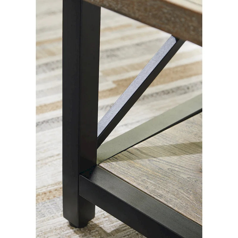 Table basse Signature Design by Ashley Bristenfort – Marron/Noir, 117 cm (L) x 66 cm (P) x 46 cm (H)
