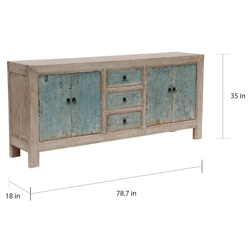 Buffet Artissance en bois recyclé à 3 tiroirs Shandong - 3 tiroirs