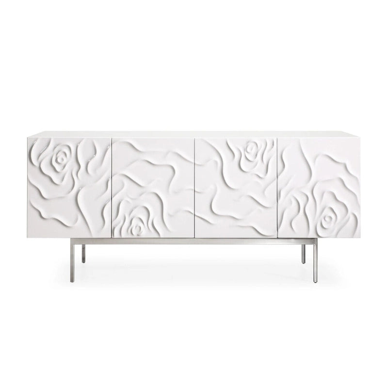 Buffet moderne Modrest Gwen blanc très brillant